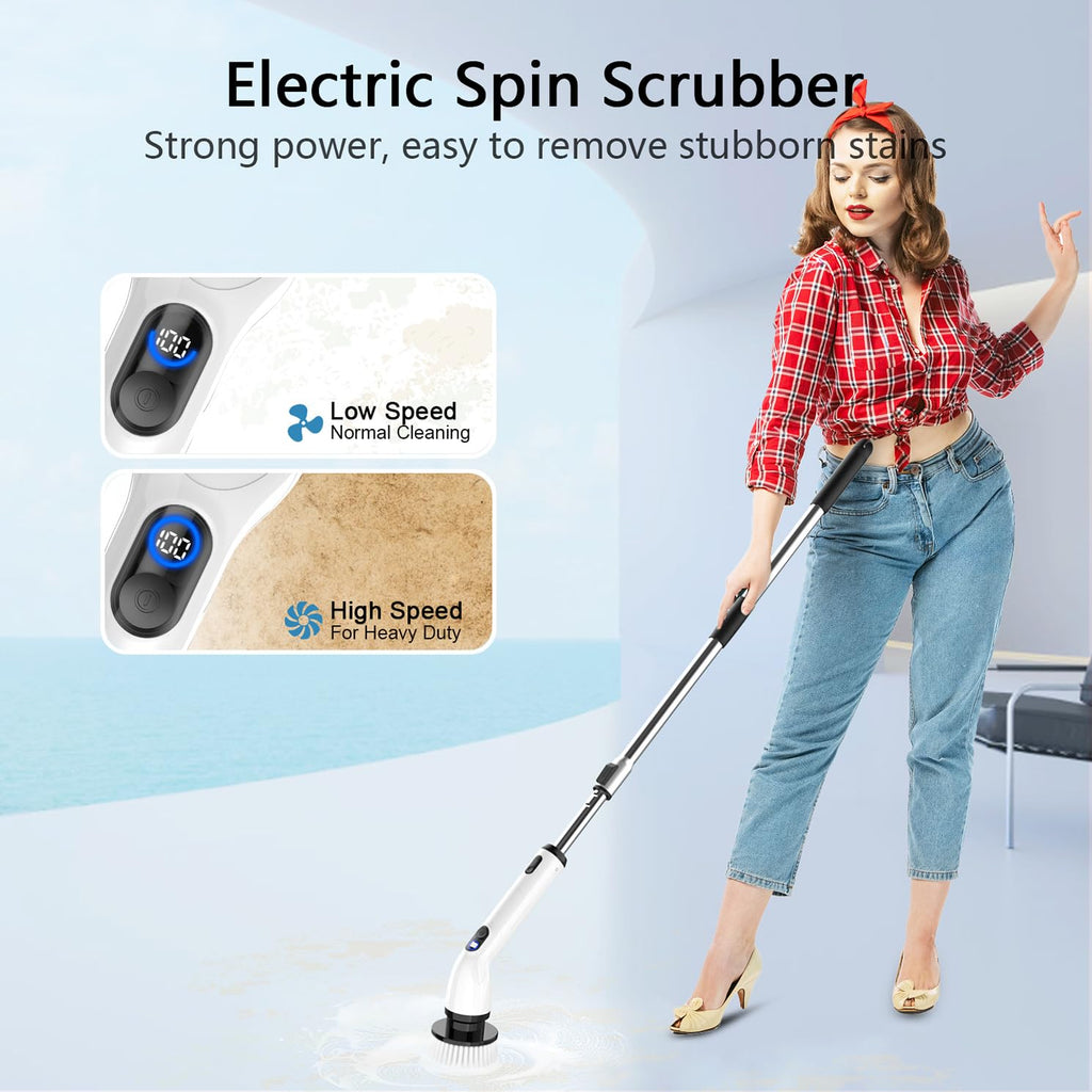 Electric Spin Scrubber — Cordless Bathroom Cleaner