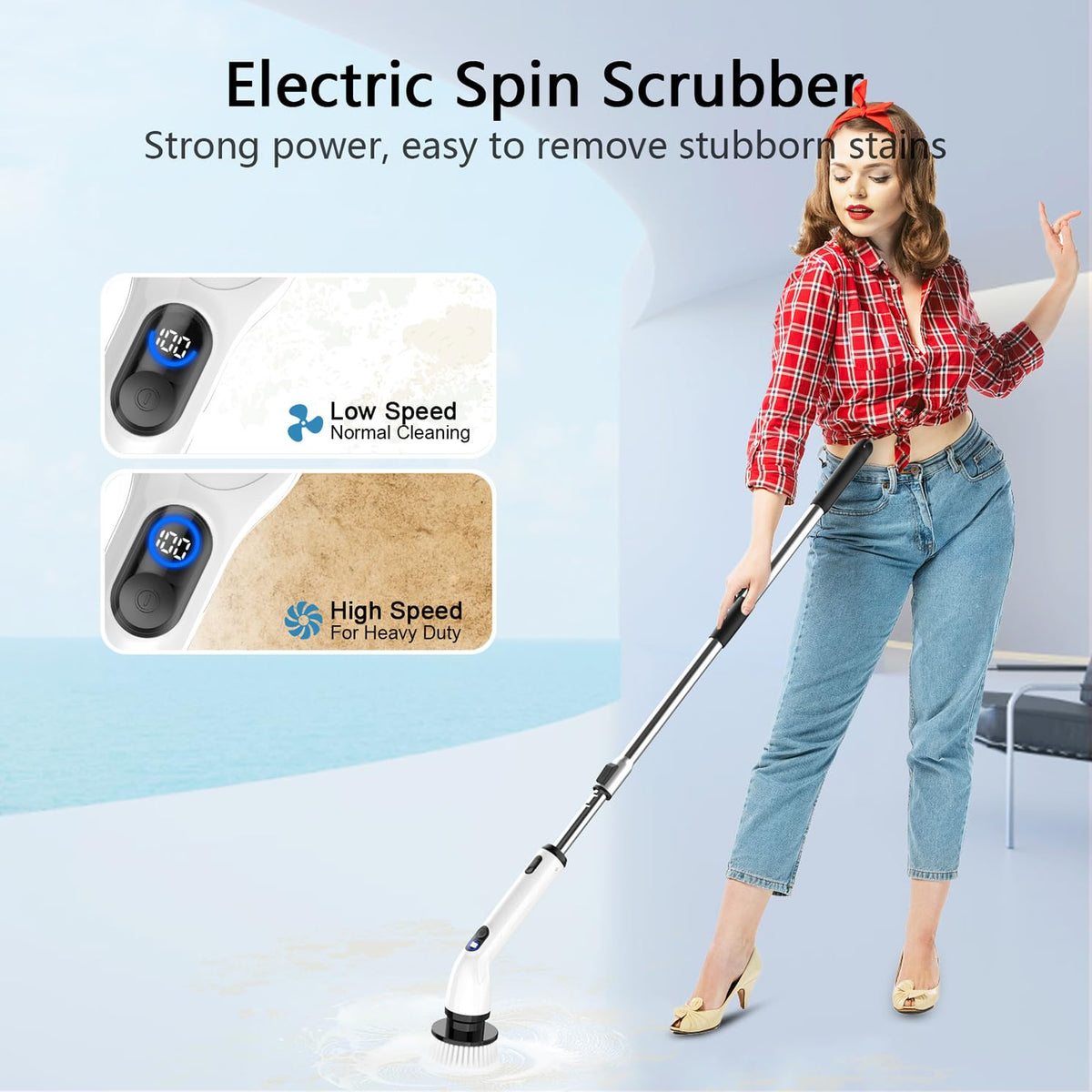 Electric Spin Scrubber — Cordless Bathroom Cleaner