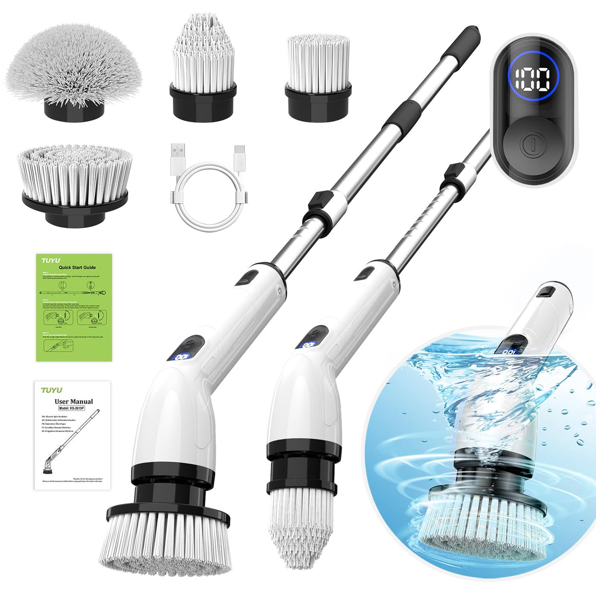 Electric Spin Scrubber — Cordless Bathroom Cleaner