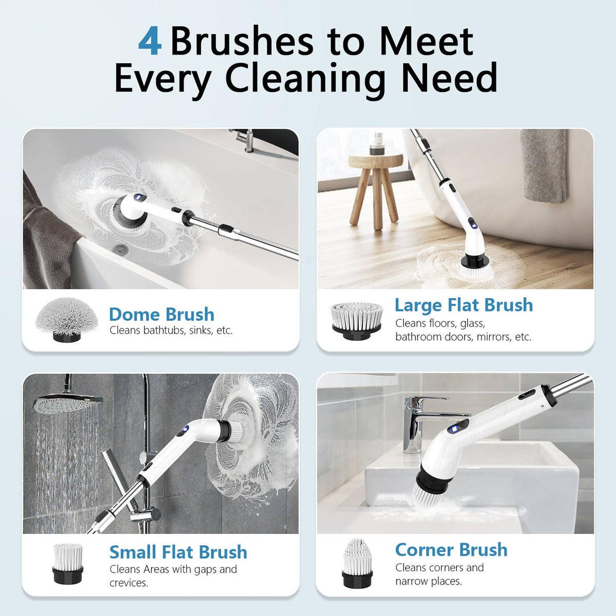 Electric Spin Scrubber — Cordless Bathroom Cleaner