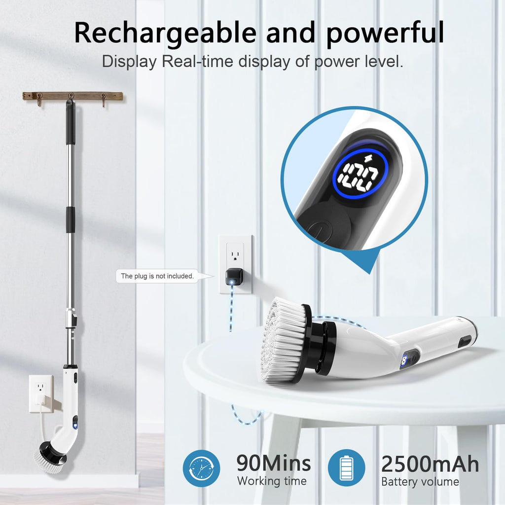 Electric Spin Scrubber — Cordless Bathroom Cleaner