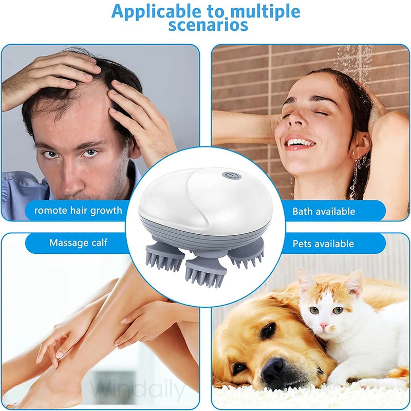 Electric Scalp Massager — Stress Relief & Hair Growth