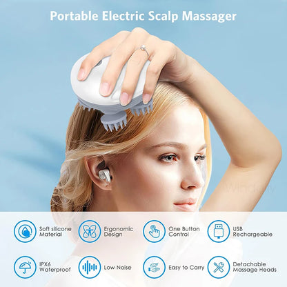 Electric Scalp Massager — Stress Relief & Hair Growth